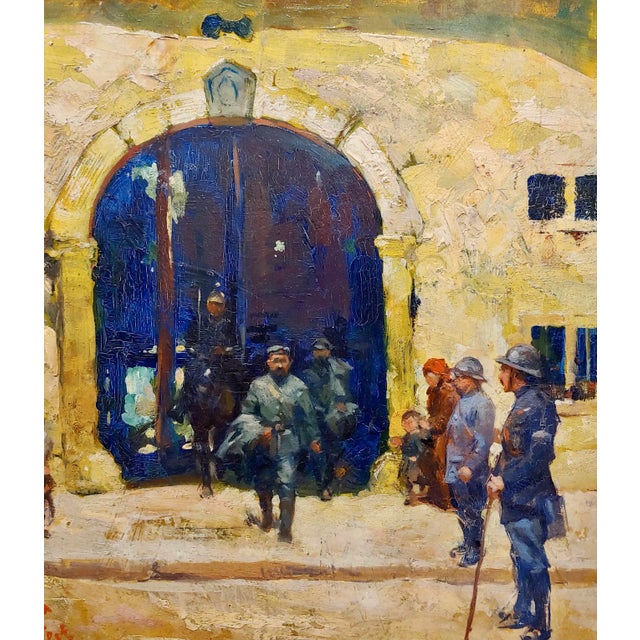 1910s William Frederick Foster -Ww1 Officers in French Military Headquarters-Oil Painting For Sale - Image 5 of 11