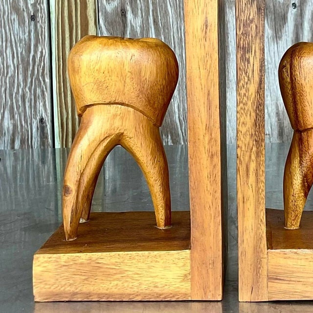 Vintage Boho Tooth Bookends - a Pair For Sale - Image 11 of 13