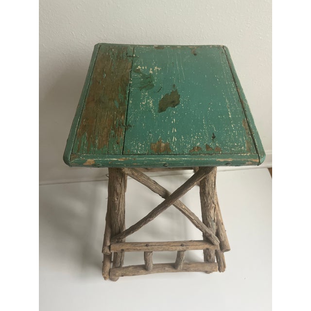 Mid 20th Century Vintage Adirondack Twig Side Table For Sale - Image 5 of 9