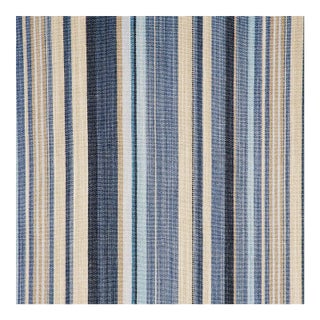 Schumacher Nevado Fabric in Denim Blue For Sale