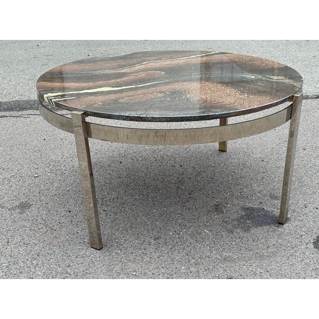 Chrome and Marble Sofa Table from Bendixen, Denmark, 1970s For Sale - Image 10 of 11