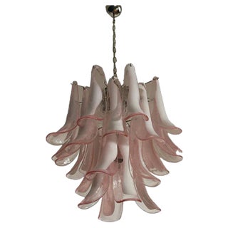 Vintage Italian Glass Chandelier, 1984 For Sale