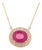 Ruby Diamond Necklace 14k Gold 18" 5.06 TCW Certified For Sale