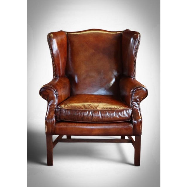 Halo Lincoln Club Lounge Chair in Cigar Leather from Timothy Oulton, 2010s For Sale - Image 3 of 18