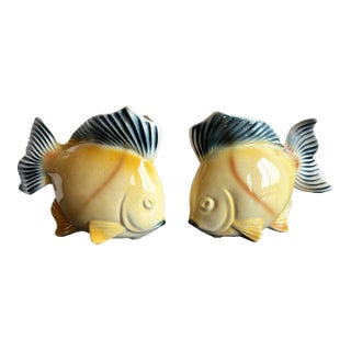 Vintage 1950's Royal Copley Fish Planters / Cachepots - a Pair For Sale