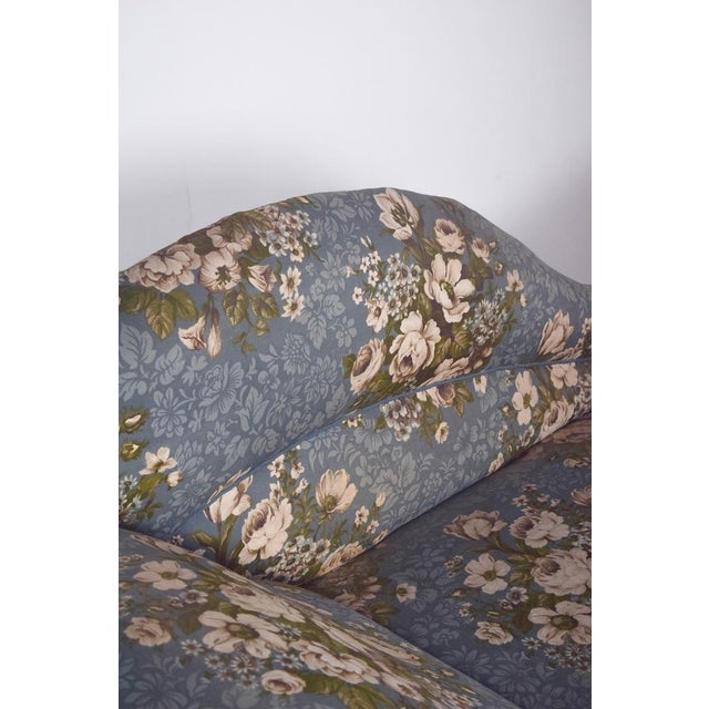 Vintage Chaise Lounge in Blue Flowery Fabric, 1920s For Sale - Image 11 of 13