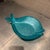 1970s Vintage Turquoise Glass Fish Plate Mid Century Coastal Nautical Decor For Sale - Image 5 of 7