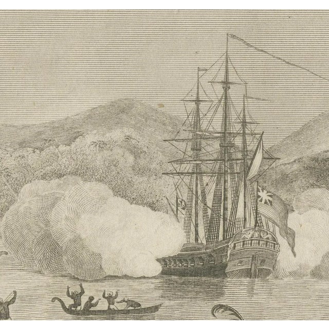 Cooke, The Standoff at Tahiti with Captain Wallis, 1801, Engraving For Sale - Image 5 of 7