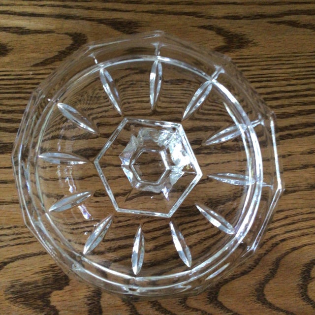 Biscuit Jar With Tongs Bohemia Czech Republic Cut Crystal For Sale - Image 12 of 13