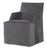 Tara Shaw for Century Furniture Stefano Skirted Chair - Charcoal Suede For Sale In Charlotte - Image 6 of 6