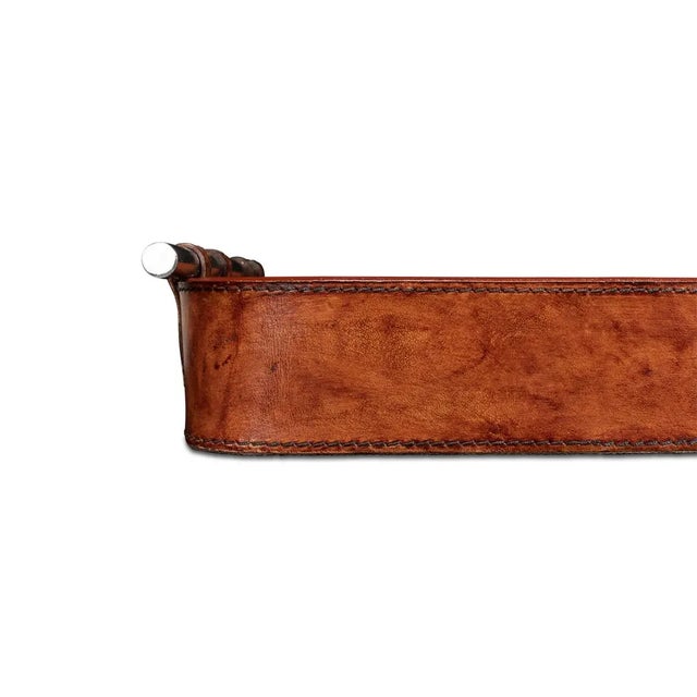 Tobacco Brown Leather Tray For Sale In Raleigh - Image 6 of 9