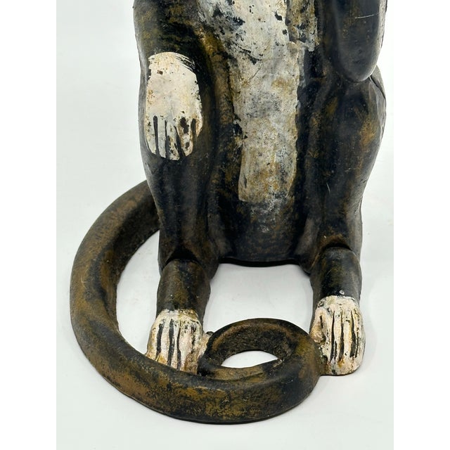 Hubley Manufacturing Company Antique Iron Monkey Doorstop For Sale - Image 4 of 10