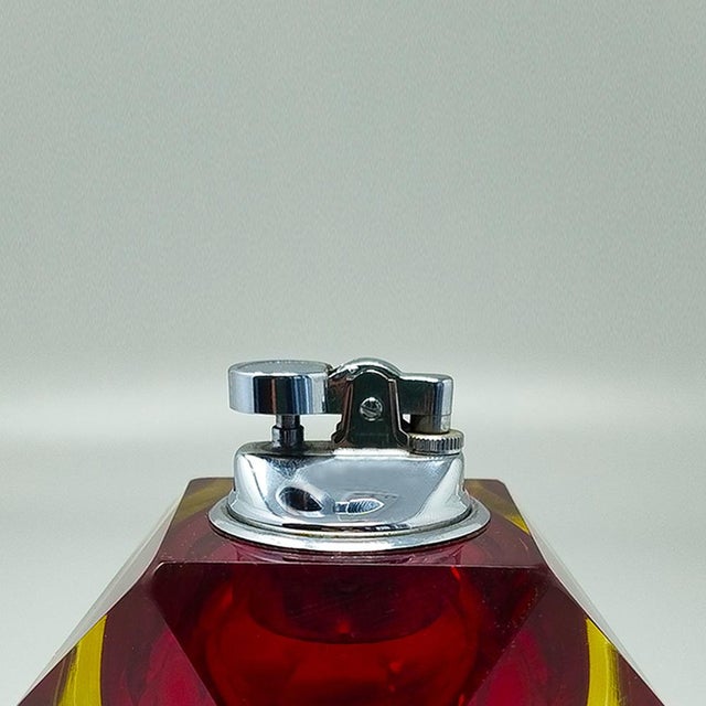 Vintage Table Lighter in Murano Sommerso Glass by Flavio Poli for Seguso, 1960s For Sale - Image 6 of 8