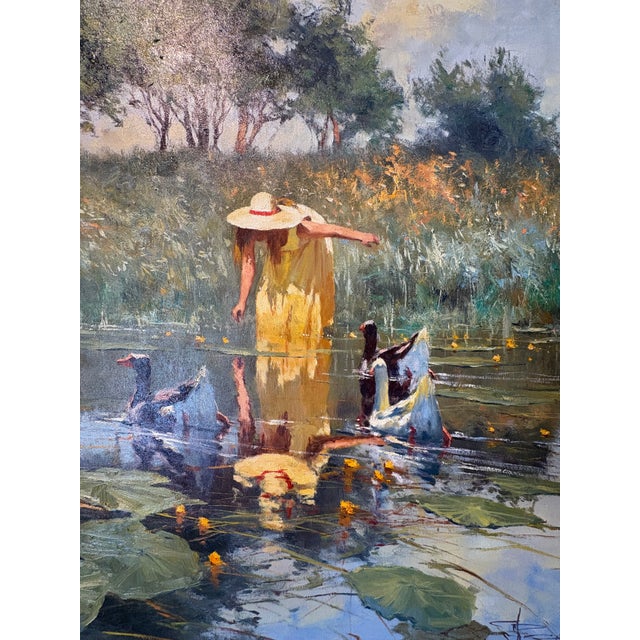 Enchanted Pond “Original Oil on Canvas by Robert Hagan For Sale - Image 16 of 16