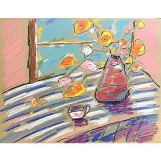 “Old Vase Still Life” Pastel Painting by Cindy Carrillo For Sale