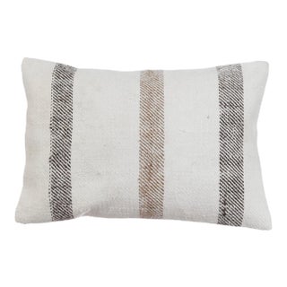 Handmade Striped Kilim Pillow Cover For Sale