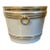 Antique 19th Century Vienna Porcelain Gold & White Cachepot Flower Pot Planter Jardiniere For Sale