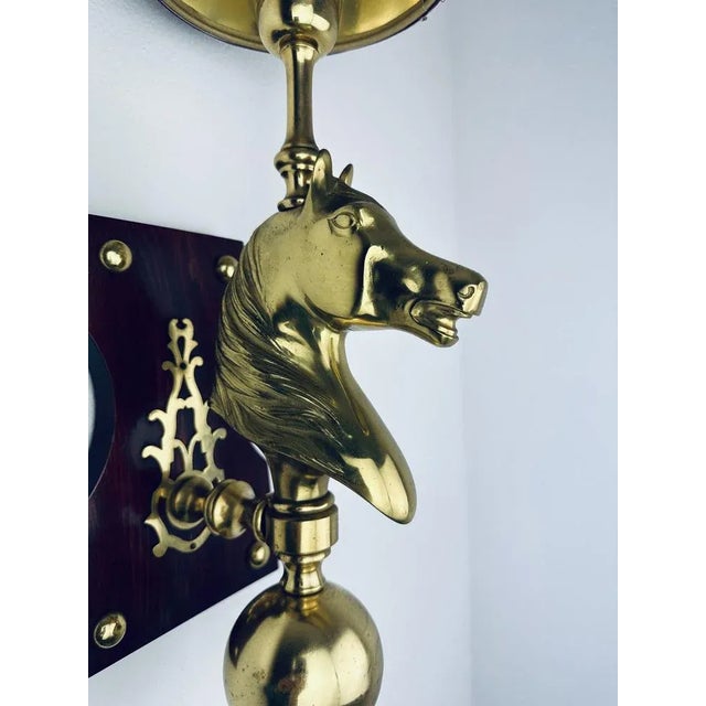 Horse Head Wall Lamp in Brass For Sale - Image 4 of 9