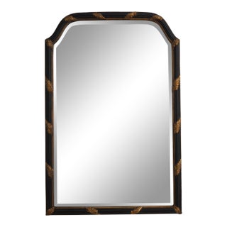 Labarge Regency Style Black & Gold Wall Mirror For Sale