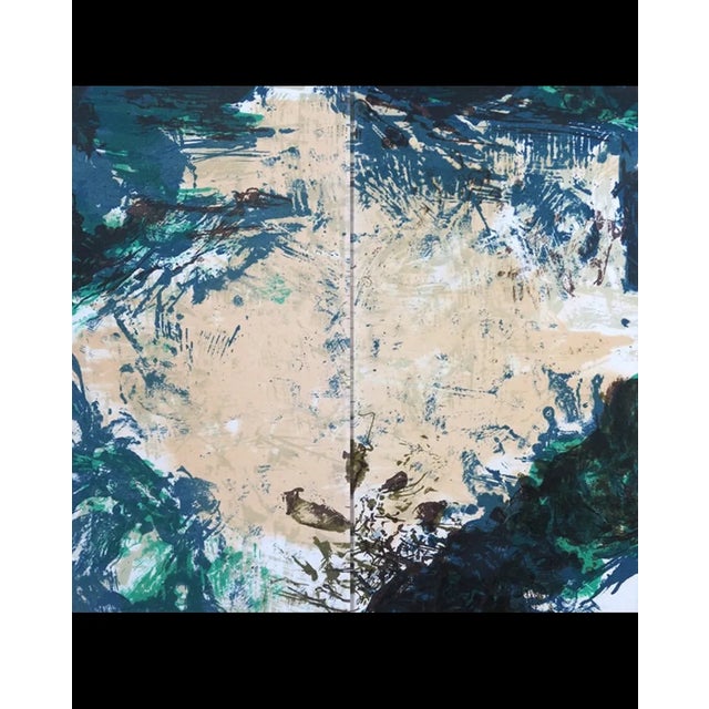 Zao Wou-Ki, Abstract Composition, Lithograph, 1982 For Sale - Image 3 of 3