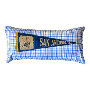 Texas San Antonio Large Vintage Pennant on New Woven Throw Pillow