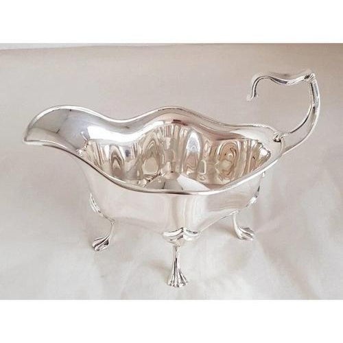 Antique Edwardian Sterling Silver Sauce Boat from Walker & Hall, 1907 For Sale - Image 3 of 18