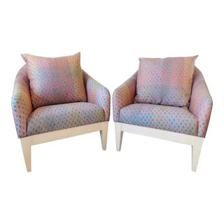 Vintage Preview Post Modern Club Chairs - a Pair For Sale