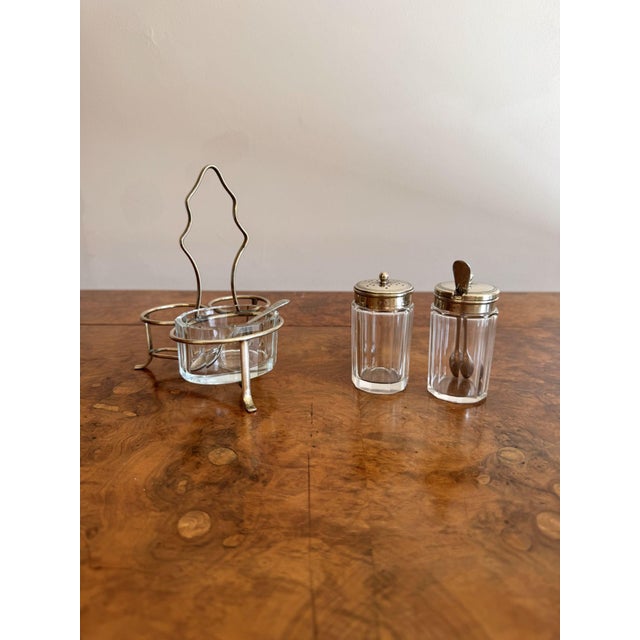 Antique Edwardian Cruet Set, 1900, Set of 6 For Sale - Image 4 of 5