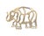 Mid-Century Modern Vintage Brass Elephant Trivets, a Pair For Sale - Image 3 of 4