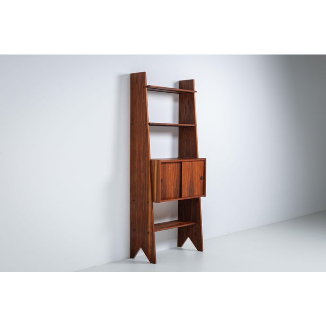 Wood Italian Bookcase with Shelves and Storage, 1960s For Sale - Image 7 of 18