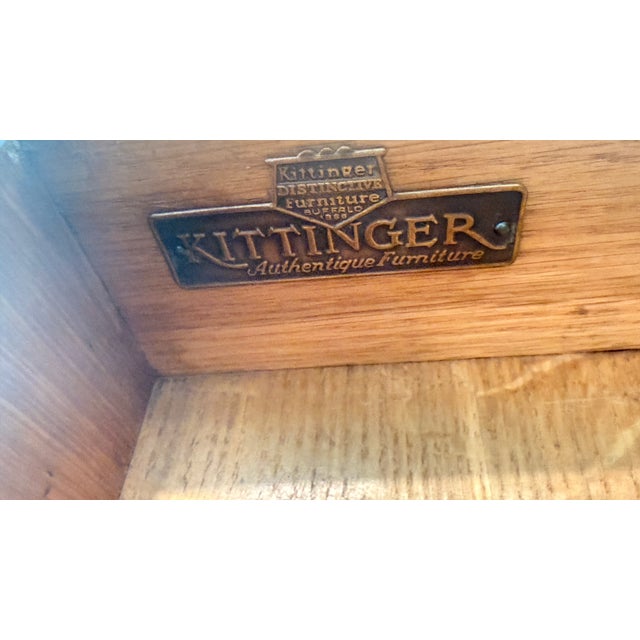 Mid 20th Century Kittinger Colonial Revival Mahogany Secretary Bookcase With Finials For Sale - Image 10 of 12