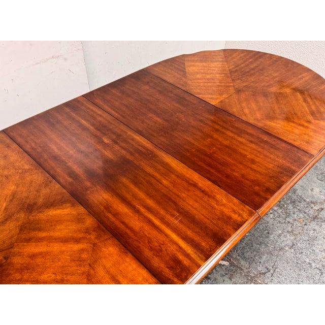Double Pedestal Extension Dining Table For Sale In San Francisco - Image 6 of 12
