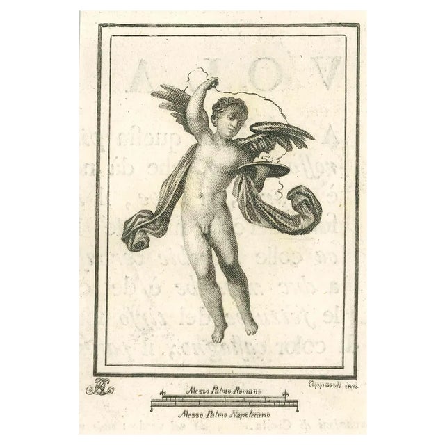 Francesco Cepparoli, Ancient Roman Fresco, Etching, 18th Century For Sale