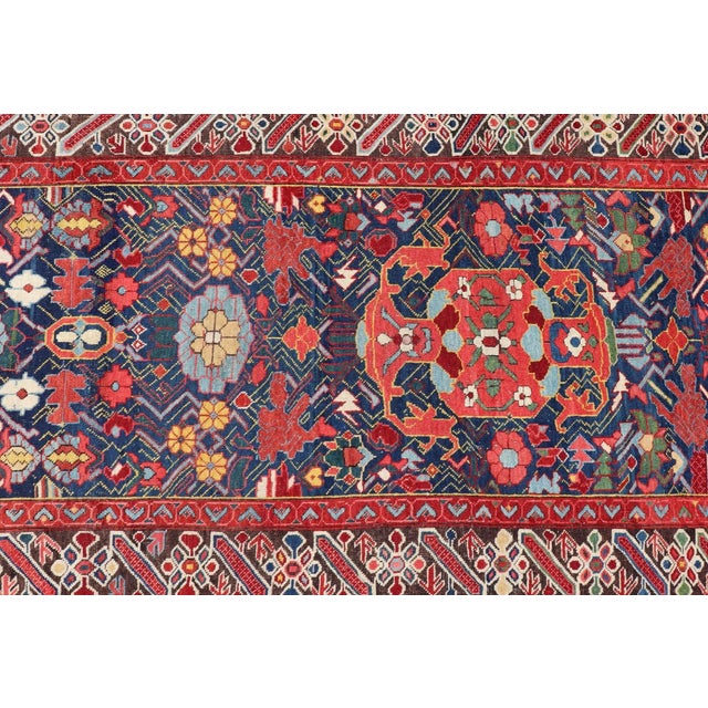 Mid 18th Century Antique Caucasian Kuba Runner With Intricate and Complex Design For Sale - Image 9 of 12