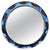 Mid-Century Round Blue Diamond Double Beveled Mirror attributed to Galvorame, Italy, 1970s For Sale - Image 18 of 18