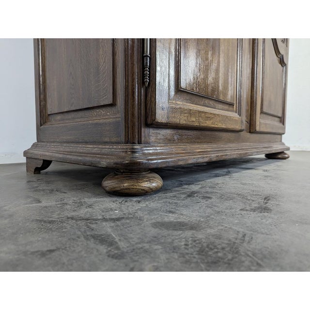 Neo-Rustic Dark Oak Wardrobe For Sale - Image 6 of 8
