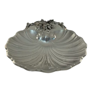 1950s Reed & Barton Silverplated Footed Scalloped Serving Dish