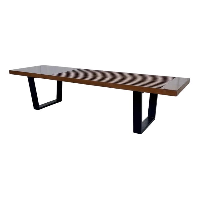 1960s MCM George Nelson Style Slat Bench For Sale