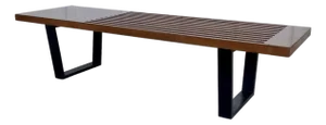1960s MCM George Nelson Style Slat Bench