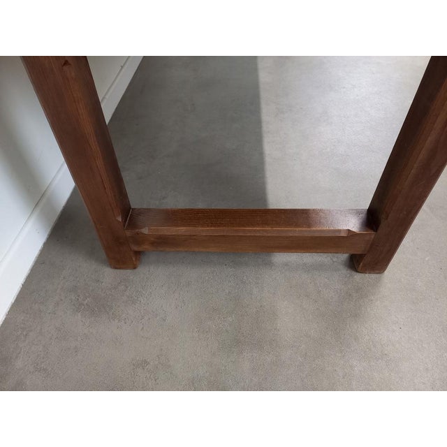 Wood Large Vintage Farm Table, 1960s For Sale - Image 7 of 18