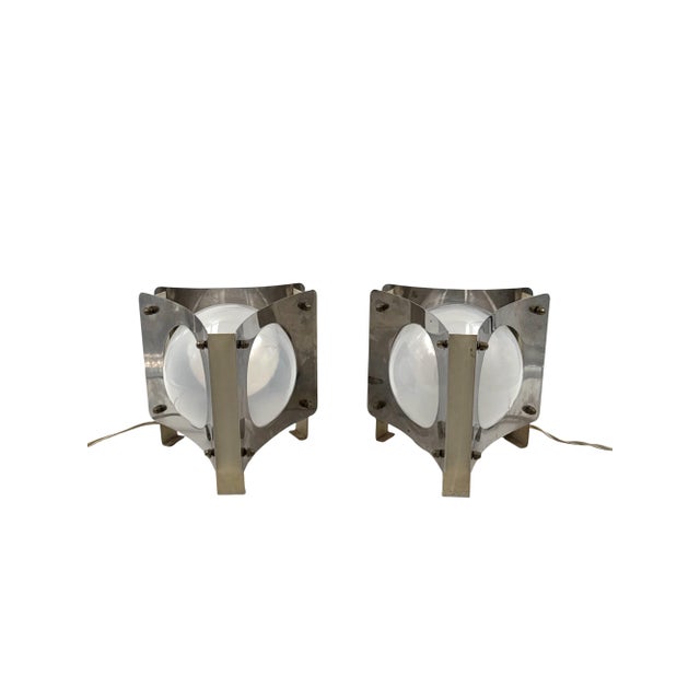 Space Age Set of 2 Table Lamp, Italy 1970s For Sale - Image 14 of 16