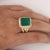 10 Carat Colombian Emerald & Diamond Halo Split Shank in 18k Gold Statement Ring For Sale - Image 10 of 10