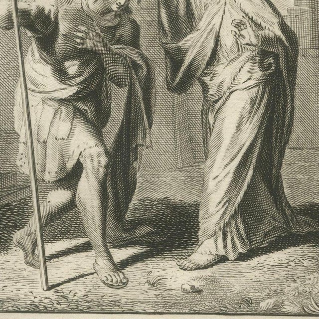 Pieter Mortier, Samuel at Mizpah and Samuel Anoints Saul King, 1700, Engraving For Sale - Image 4 of 12