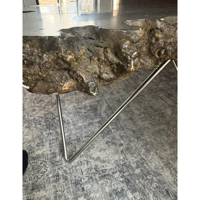 Silver San Francisco Palecek Nesting Lava Coffee Table Set of 2 For Sale - Image 8 of 12