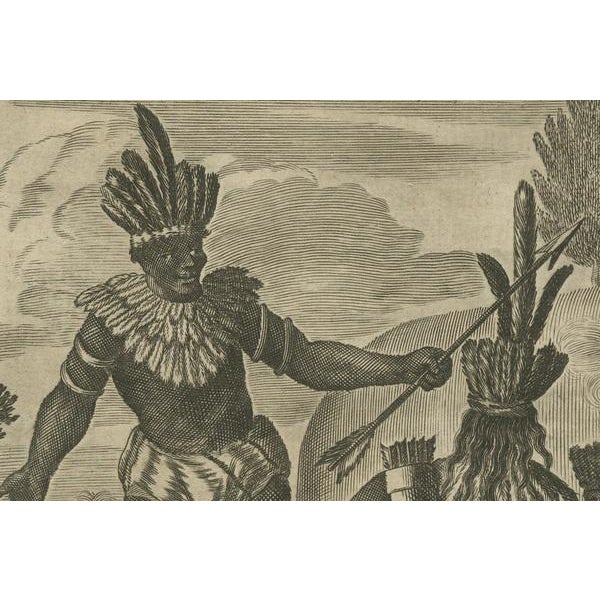 This detailed copper engraving originates from Arnoldus Montanus' "Die Unbekannte Neue Welt oder Beschreibung des Welt-...