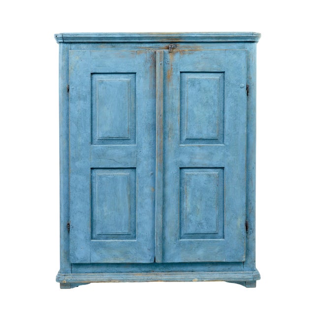 Wood Swedish Painted Pine Cupboard, 1870s For Sale - Image 7 of 10