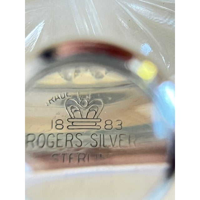 Vintage B. Rogers Sterling Silver & Glass Coasters S/6 For Sale - Image 11 of 12