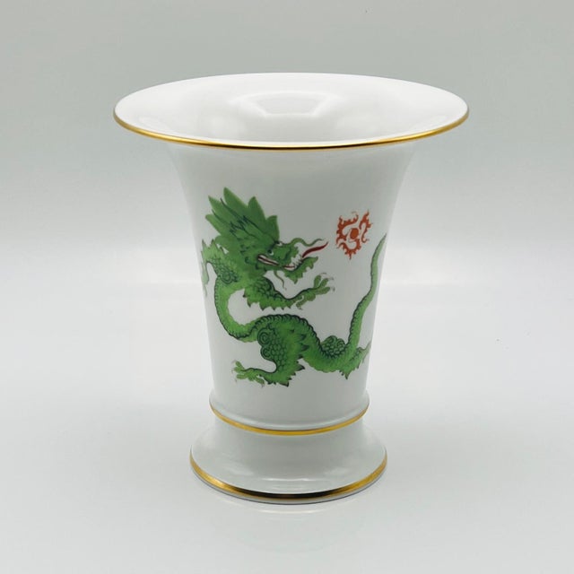 Vintage Green Ming Dragon Vase from Meissen Porcelain, 1950s For Sale - Image 13 of 13