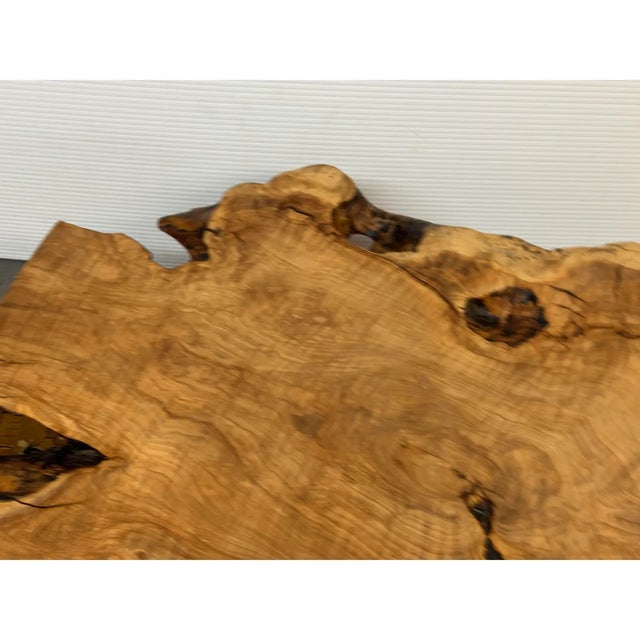 Live Edge Olive Wood Coffee Table For Sale - Image 4 of 13
