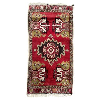 Small Vintage Turkish Bobyrugs Yastik Rug, 1970s For Sale